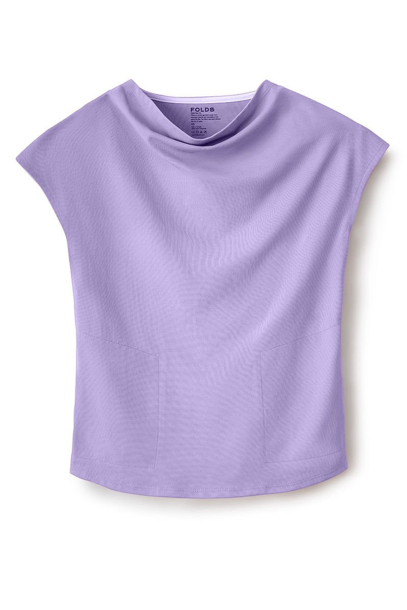 新品deres bottle neck drape blouse Women's V Neck | Single Pocket Scrub Top – Folds Wear