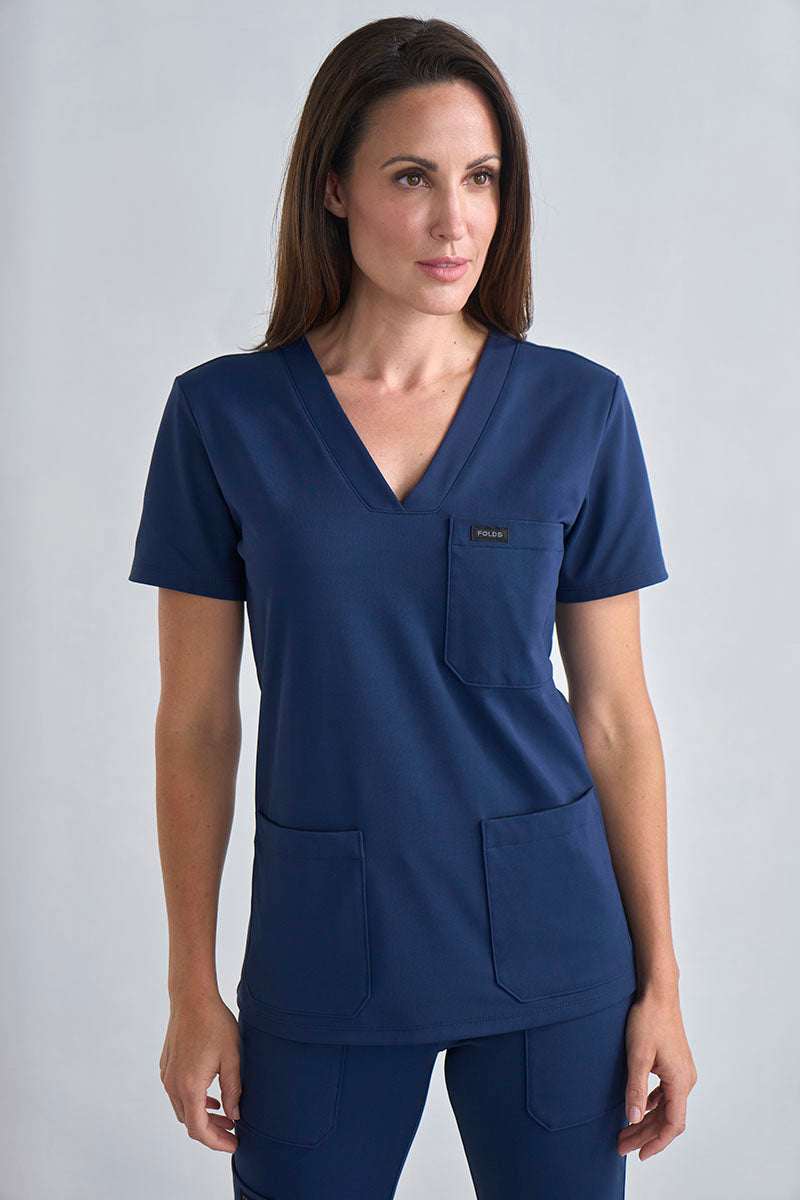 Women's V Neck Scrub Top | 3 pocket scrubs – Folds Wear